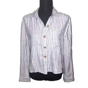 Aeropostale- Size Small- Blue/White vertical stripes